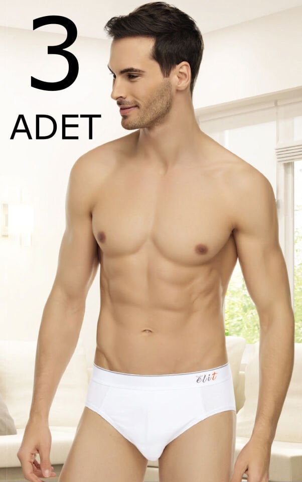 Tutku Elit 1351 Elastan Likralı İnce Kemer Slip 3 lü Paket