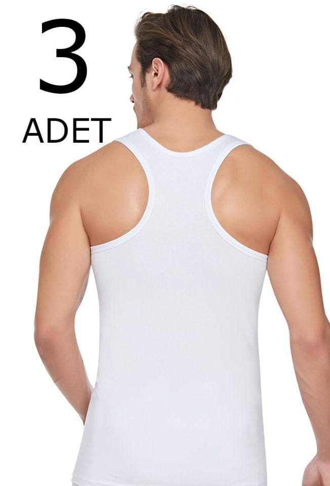 Tutku 3 lü Paket Erkek Rambo Arkası Çapraz Atlet