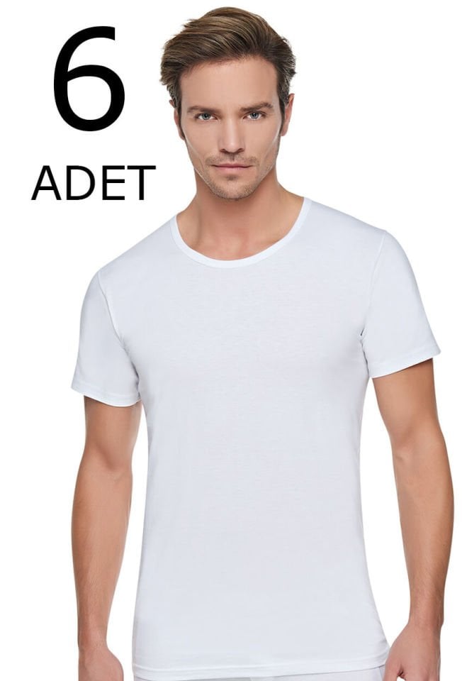 Tutku 6 lı Paket RİBANA Erkek Kollu Fanila Atlet