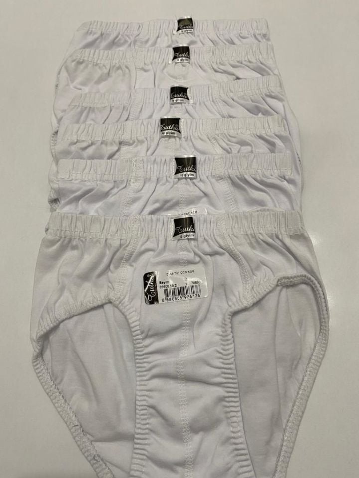 Tutku 6 lı Paket Penye %100 Pamuk Erkek Çocuk Slip Külot