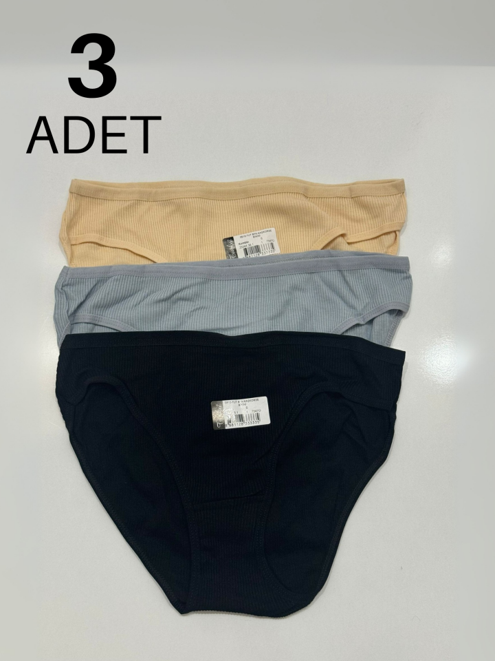 Tutku 510 Kaşkorse Kadın Bikini Külot 3 lü Paket