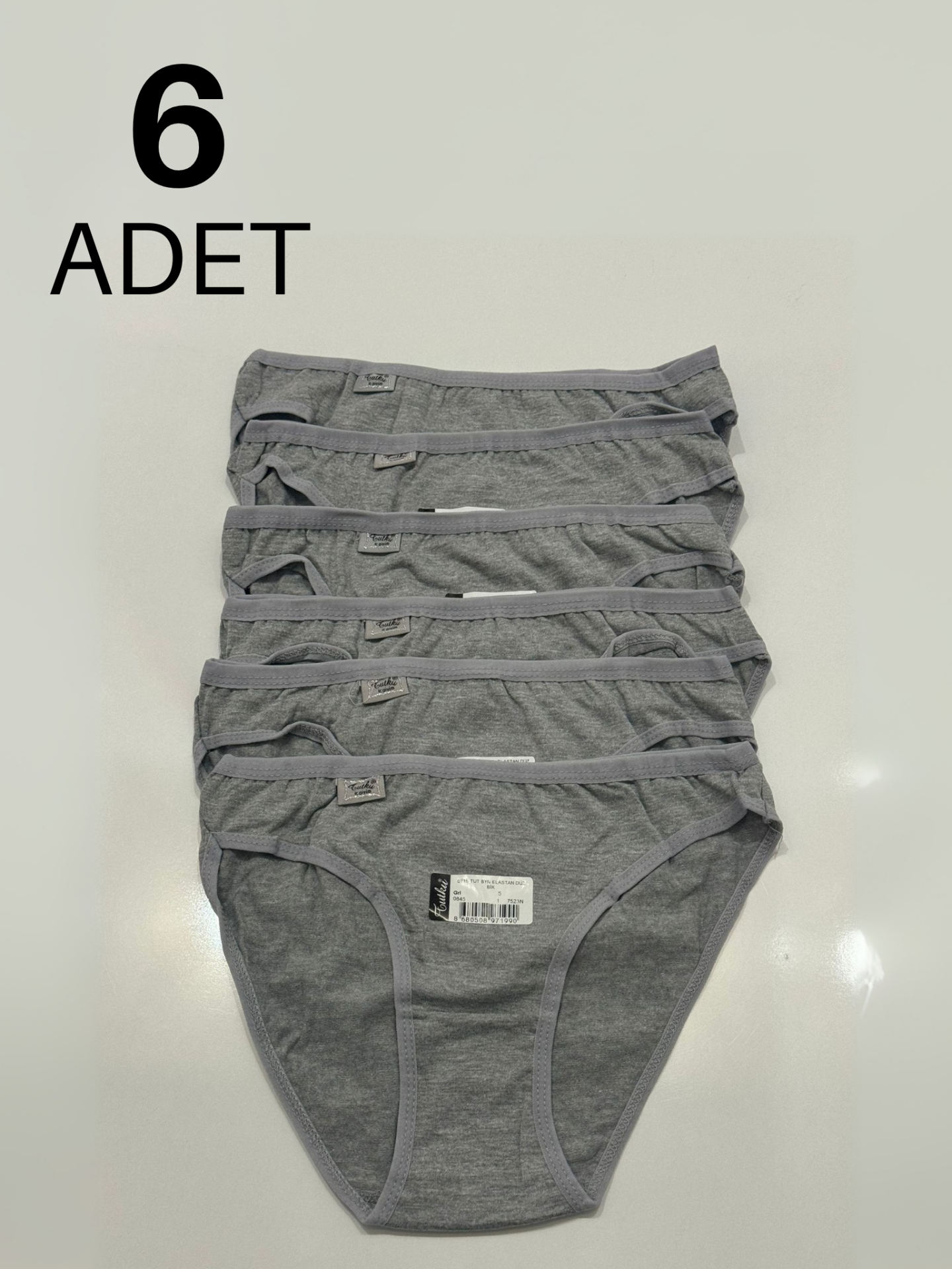 Tutku 715 Düz Kadın Bikini Külot 6 li Paket