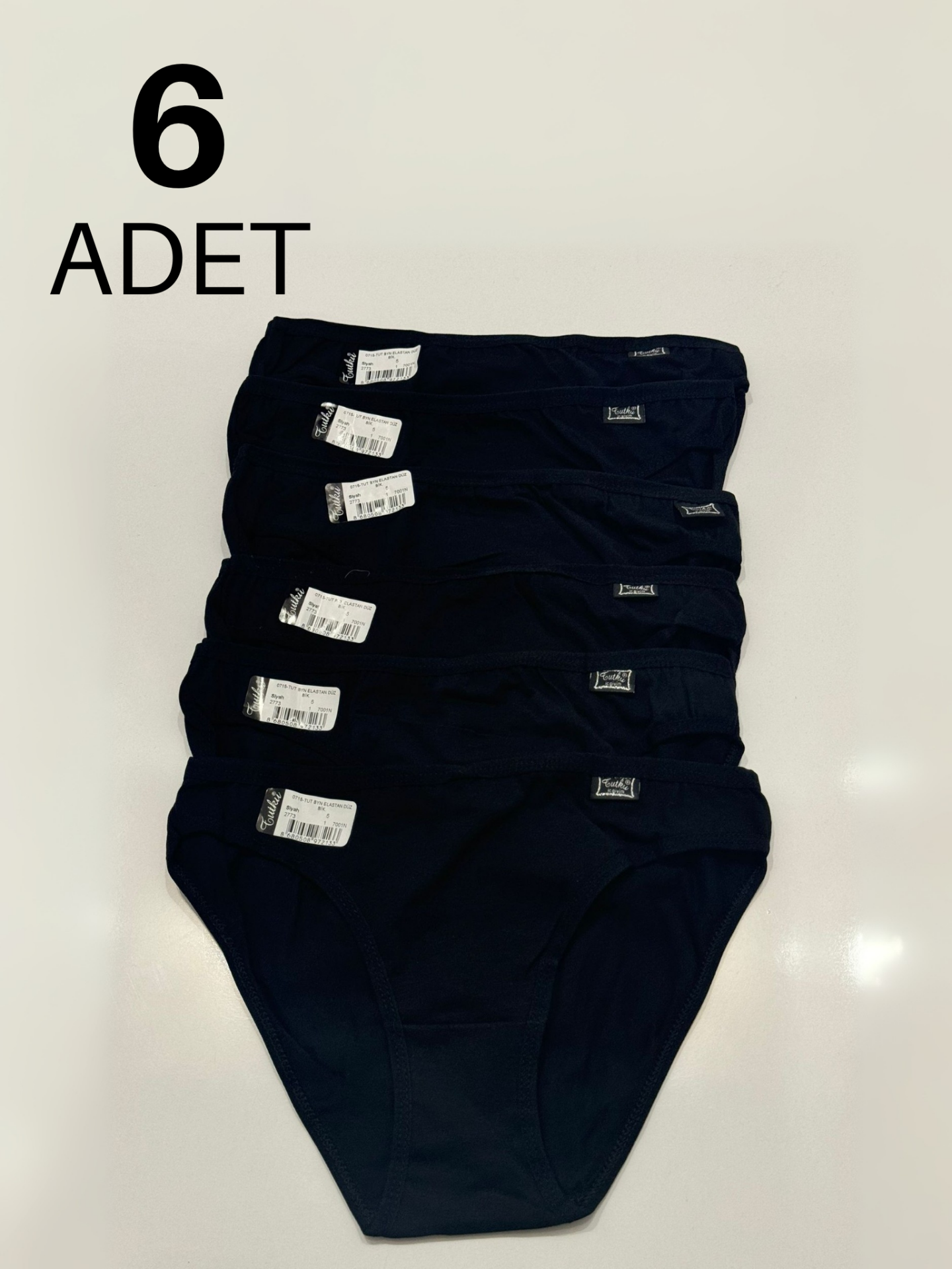 Tutku 715 Düz Kadın Bikini Külot 6 li Paket