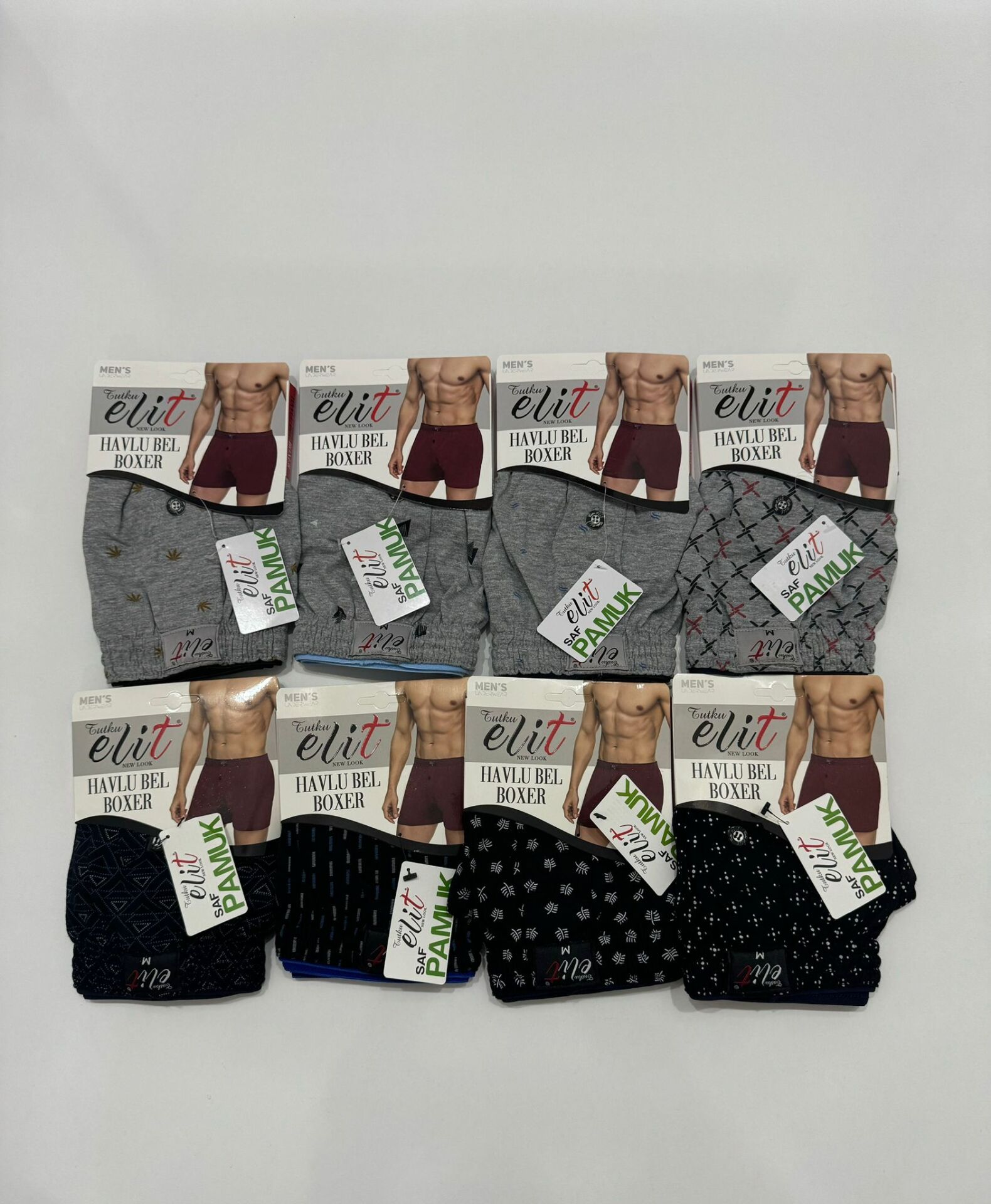 Tutku Elit 1102 Desenli Bol Kesim Havlu Bel Erkek Boxer