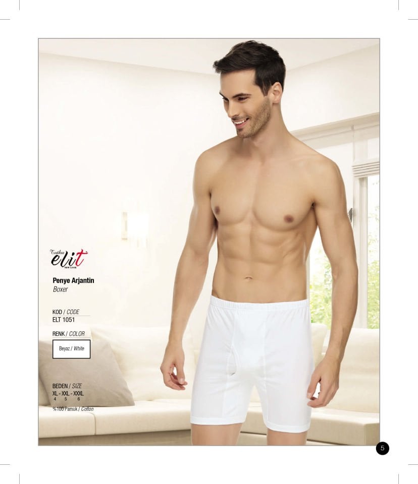 Tutku Elit 1051  Penye  Erkek Paçalı Arjantin 6 lı