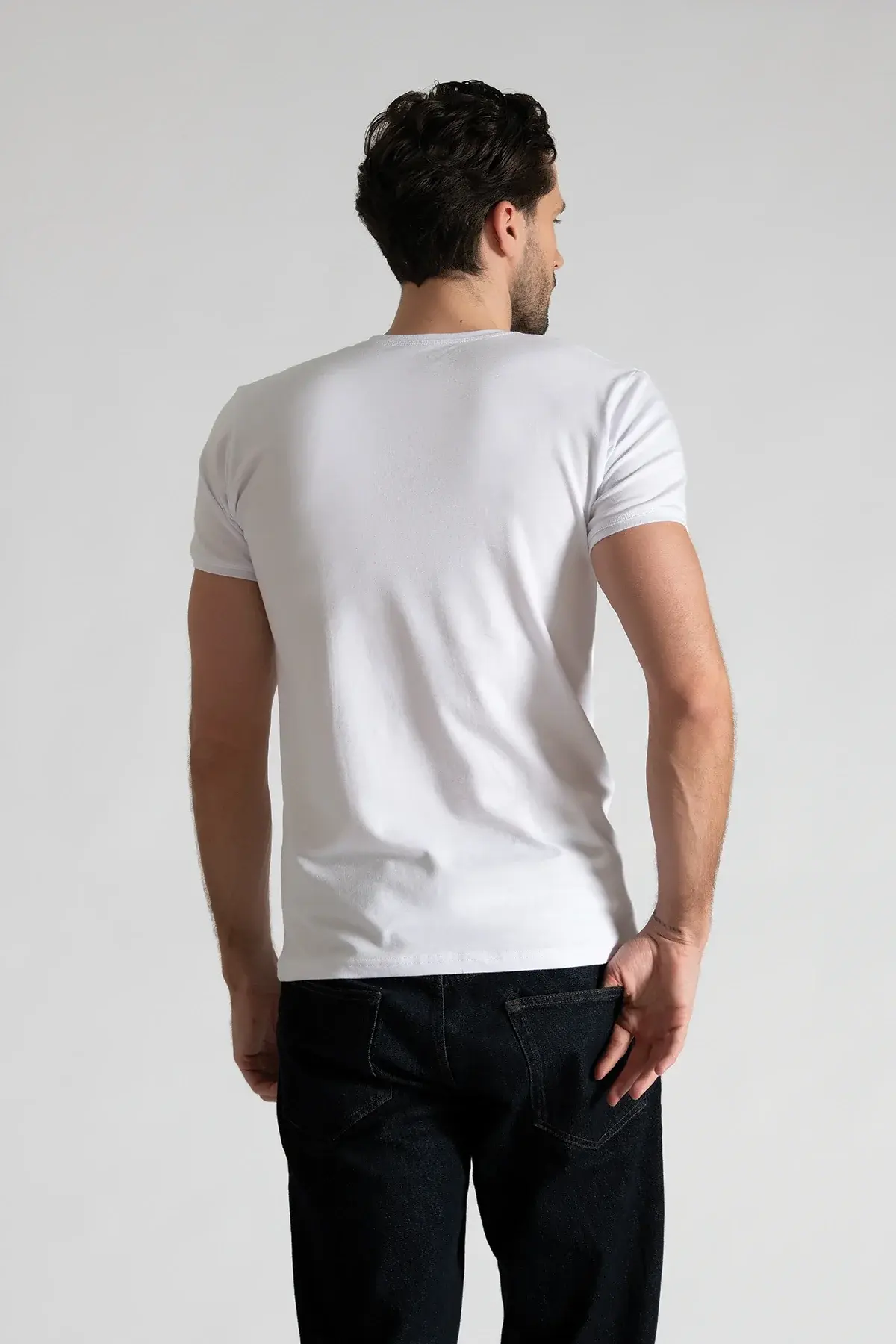 Tutku Elit 1303 Elastan V Yaka Atlet 6 lı Paket