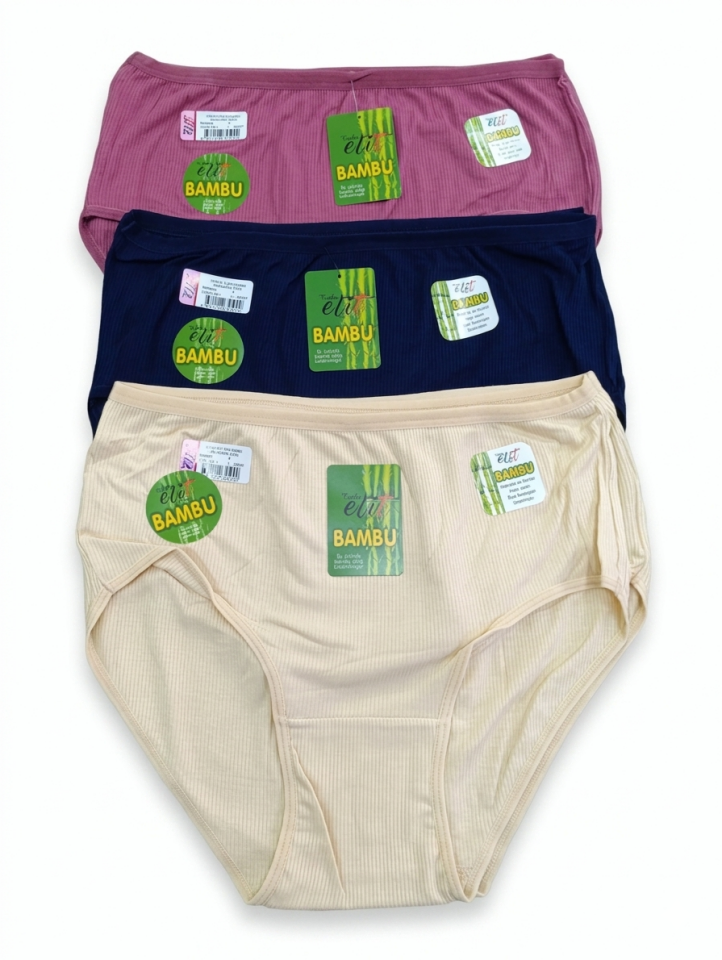 Tutku Elit 2405 Bambu Kaşkorse Bato Kadın Külot 3 lü Paket