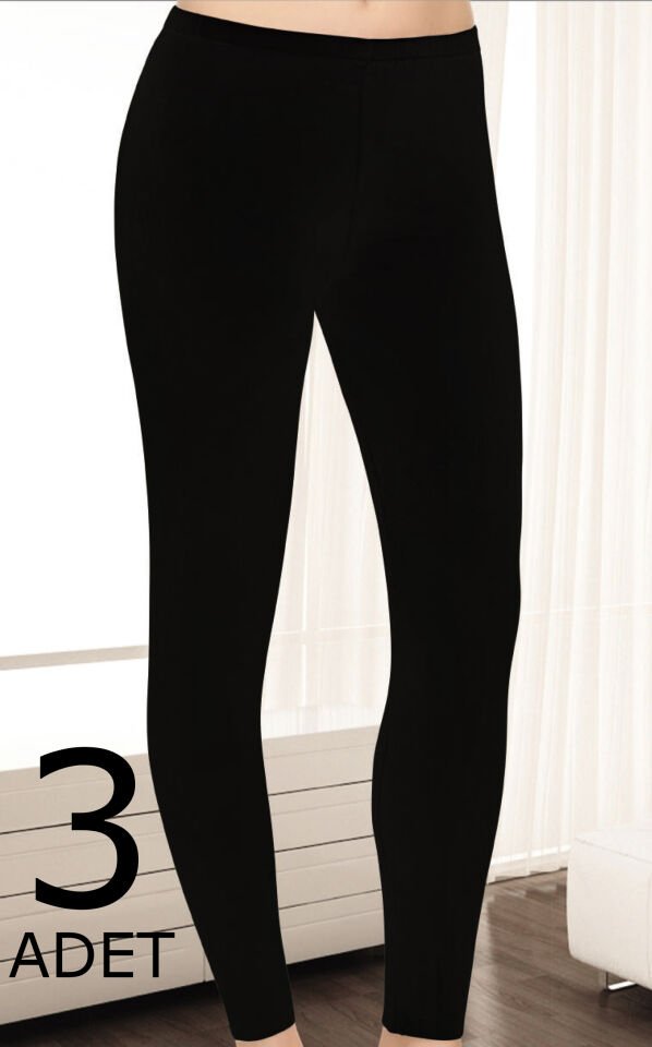 Tutku Elit 2101 Modal Elastan Uzun Düz Bayan Tayt 3 lü