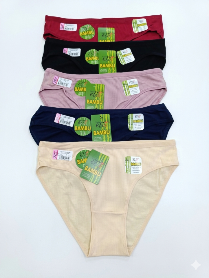 Tutku Elit 2707 Bambu Kaşkorse Bikini Külot 6 lı Paket