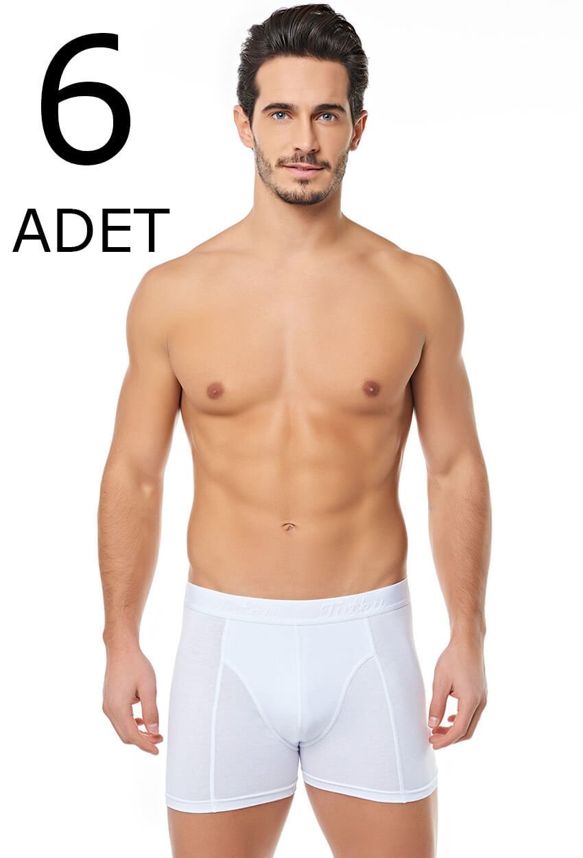 Tutku 6 lı Paket Likralı Vücudu Saran Erkek Boxer