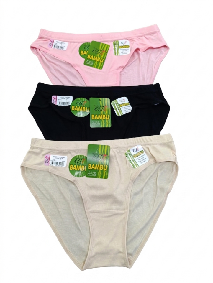 Tutku Elit 2710 Normal Lastikli Bambu Bikini Külot 3 lü Paket