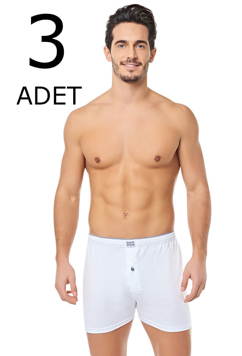 Tutku 3 lü Paket  Bol Kesim Havlu Bel Erkek Boxer