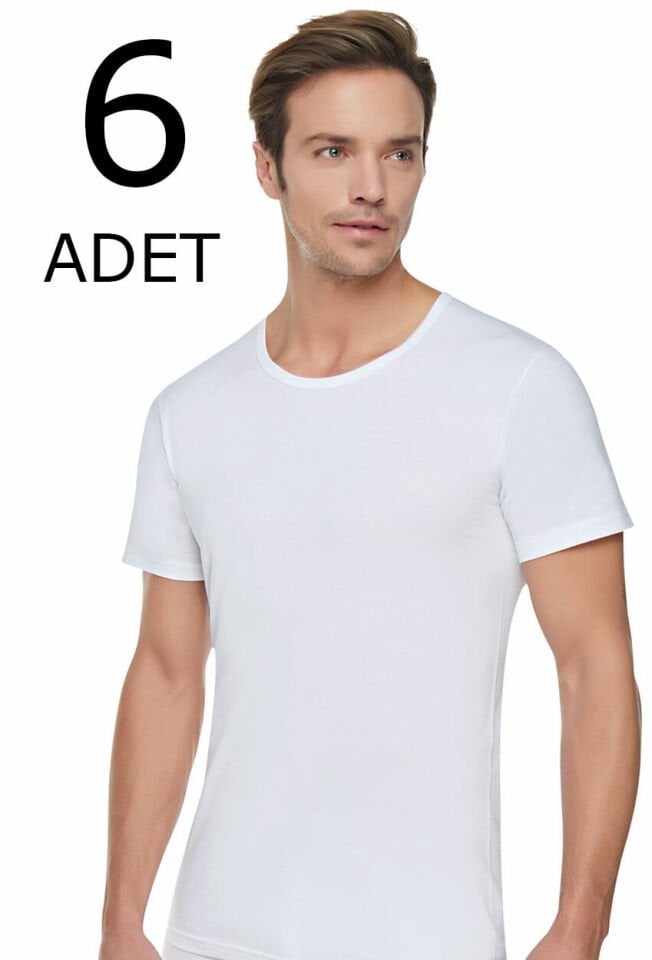 Tutku 6 lı Paket  PENYE %100 Pamuk Erkek Kollu Fanila Atlet