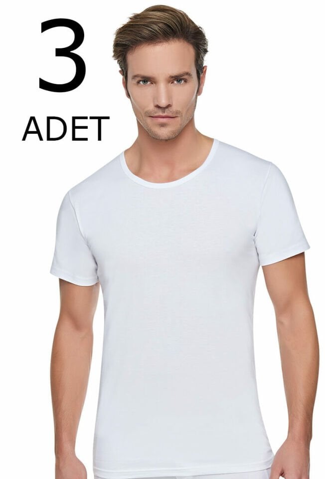 Tutku 3 lü Paket RİBANA Erkek Kollu Fanila Atlet