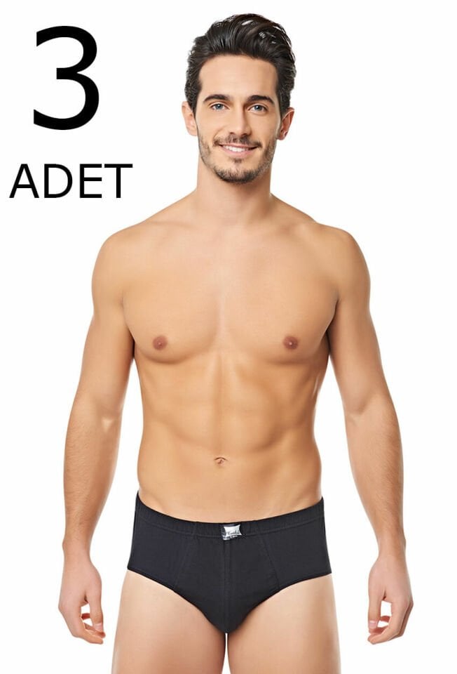 Tutku 3 lü Paket Pamuklu Renkli Erkek Slip Külot