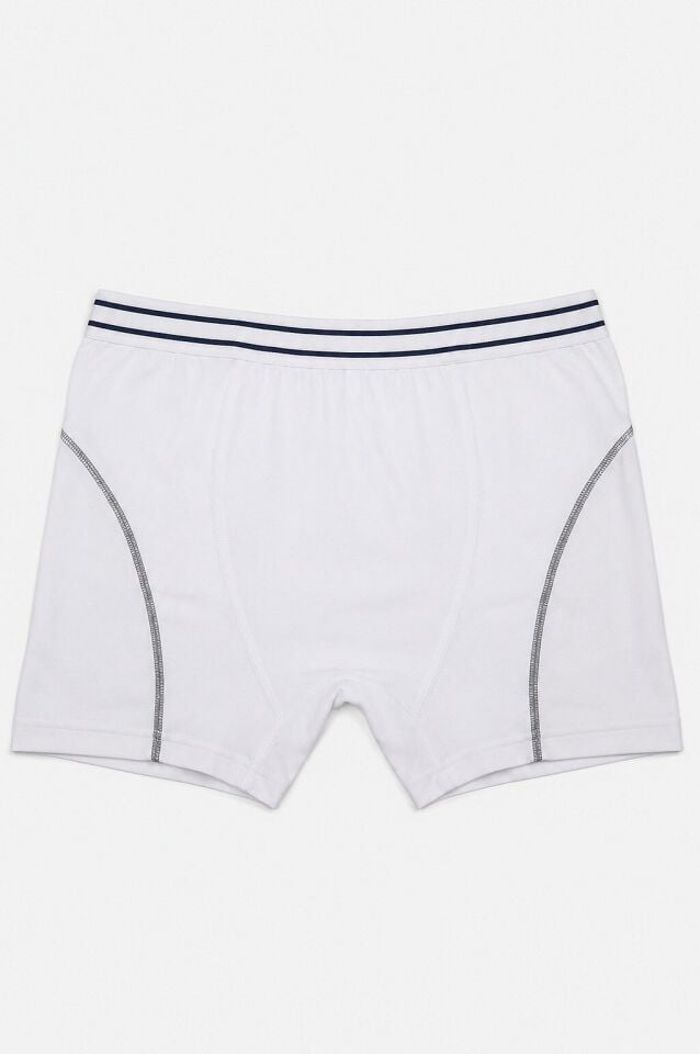 Tutku 6 lı Paket Beyaz Likralı Çocuk Boxer