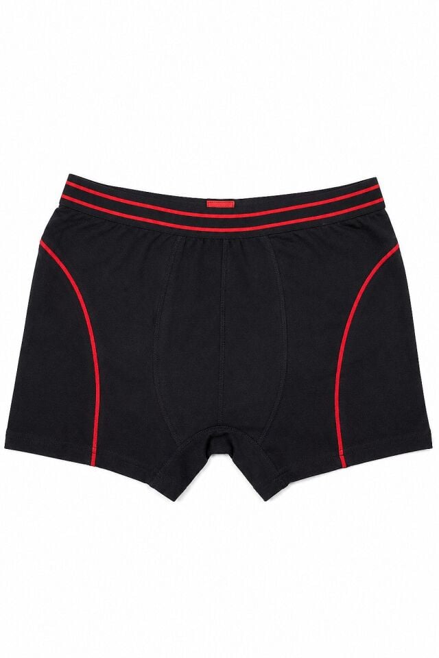 Tutku 6 lı Paket Siyah  Likralı Çocuk Boxer