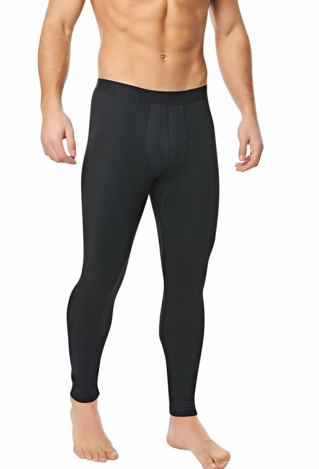 Tutku Siyah  Erkek Termal İçlik Tayt Kışlık