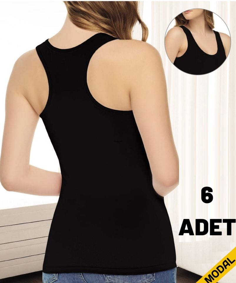 Tutku Elit 2003 Arkası Çapraz Rambo Bayan Badi Atlet 6 lı Paket