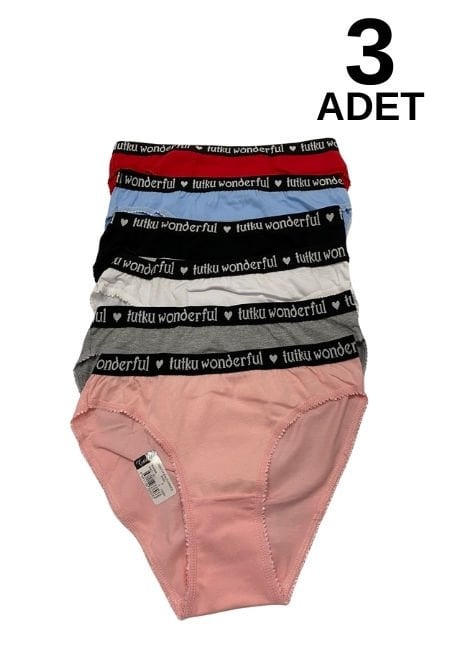 Tutku 559 Florence Kadın Bikini Külot 3 lü Paket