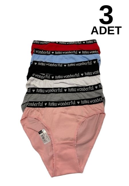 Tutku 559 Florence Kadın Bikini Külot 3 lü Paket