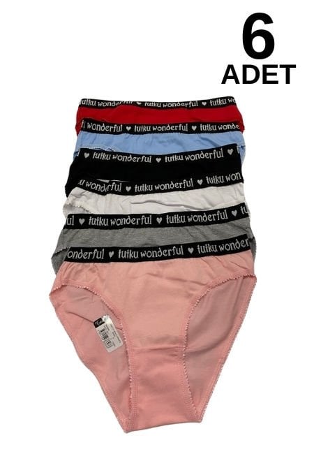 Tutku 559 Florence Kadın Bikini Külot 6 lı Paket