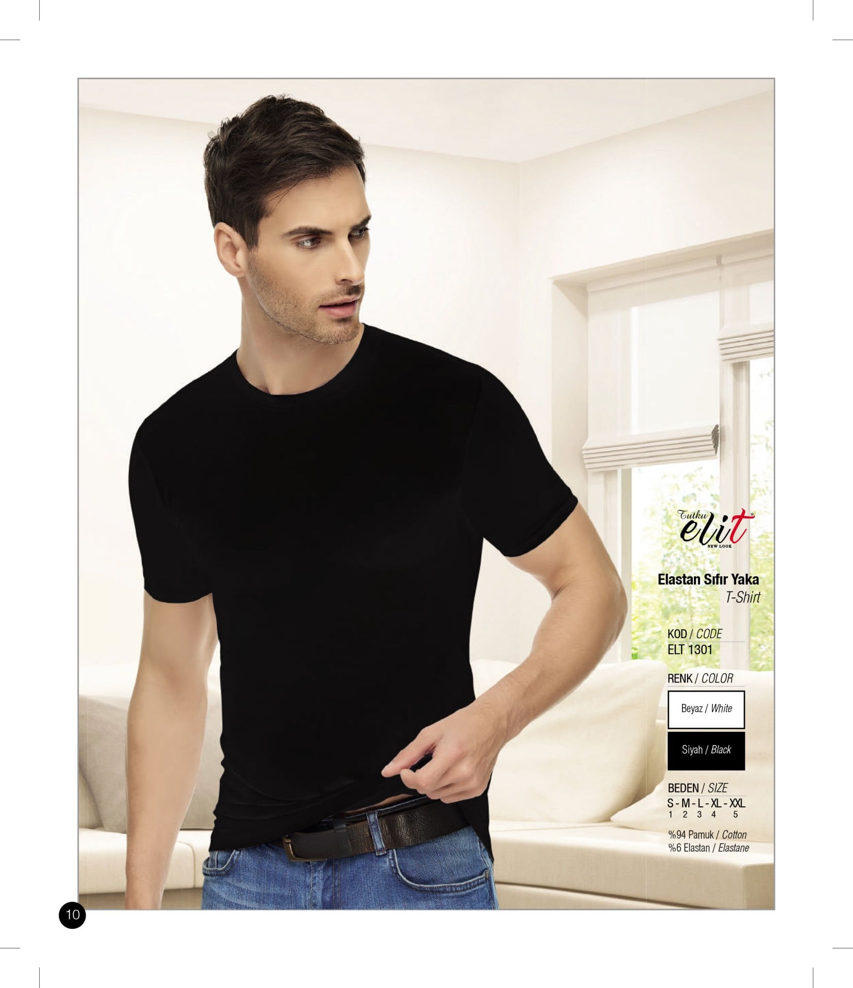 Tutku Elit 1301 Elastan Sıfır Yaka Atlet