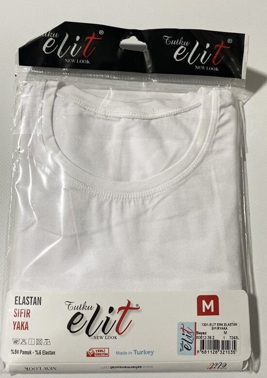 Tutku Elit 1301 Elastan Sıfır Yaka Atlet