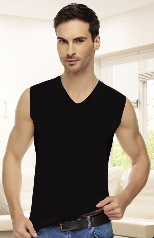 Tutku Elit 1305 Elastan V Yaka Sıfır Kol Atlet