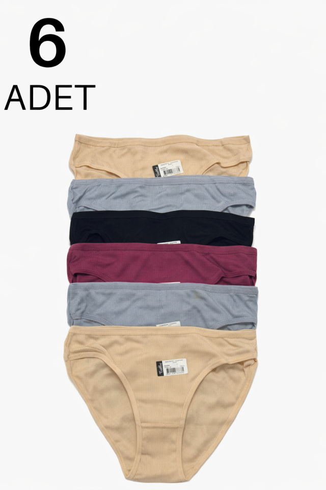 Tutku 510 Kaşkorse Kadın Bikini Külot 6 lı Paket