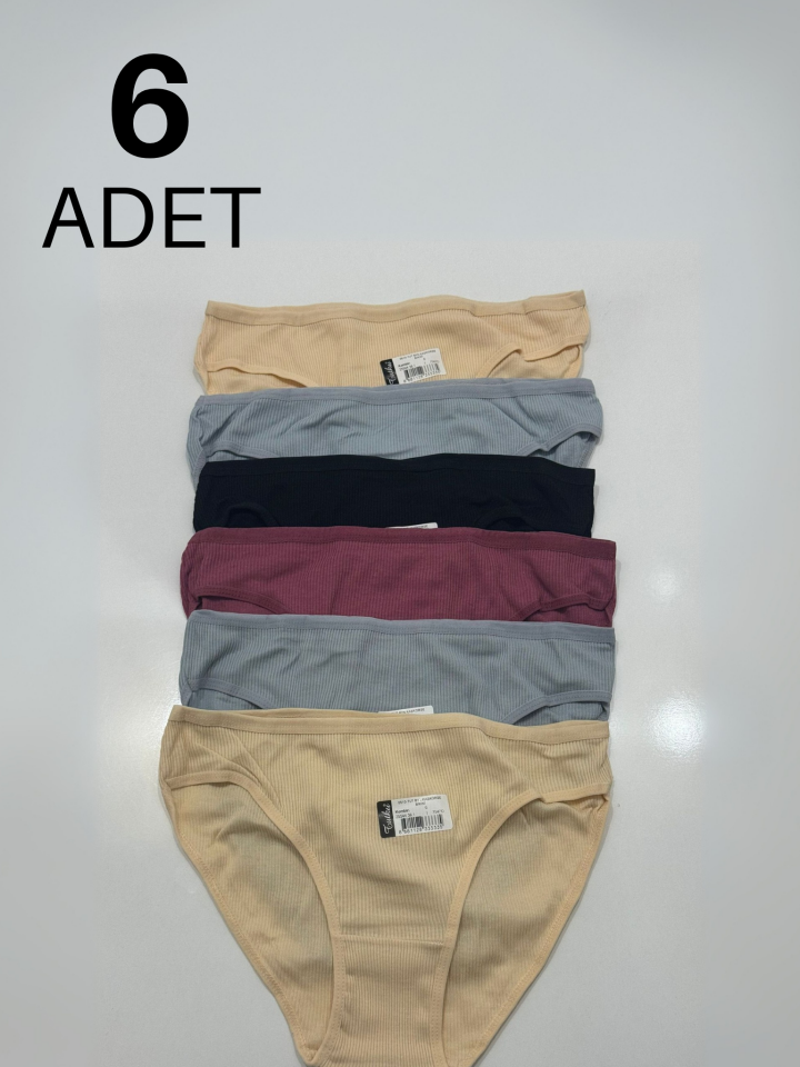 Tutku 510 Kaşkorse Kadın Bikini Külot 6 lı Paket