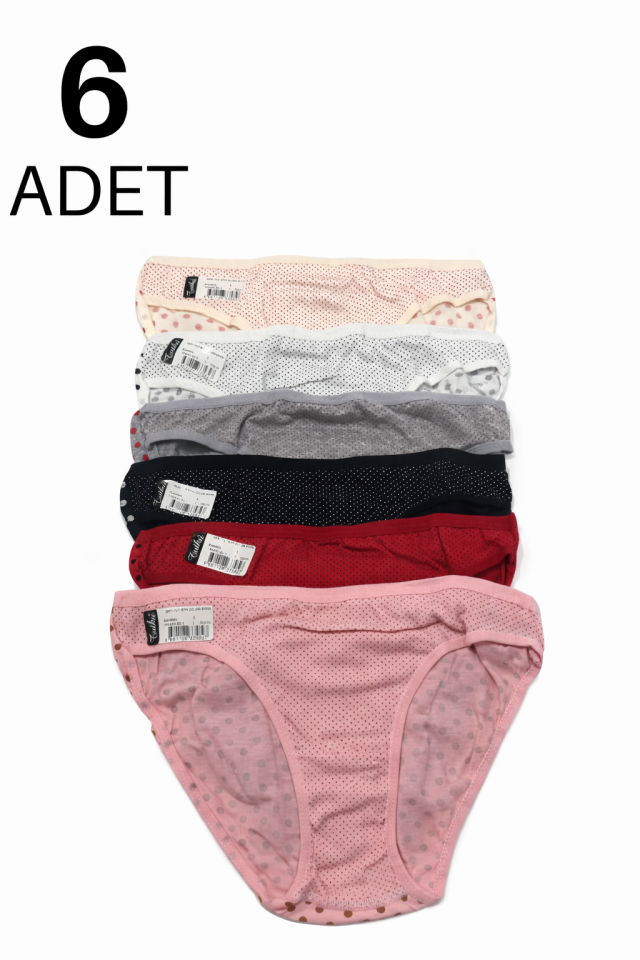 Tutku 537 Özlem Kadın Bikini Külot 6 li Paket