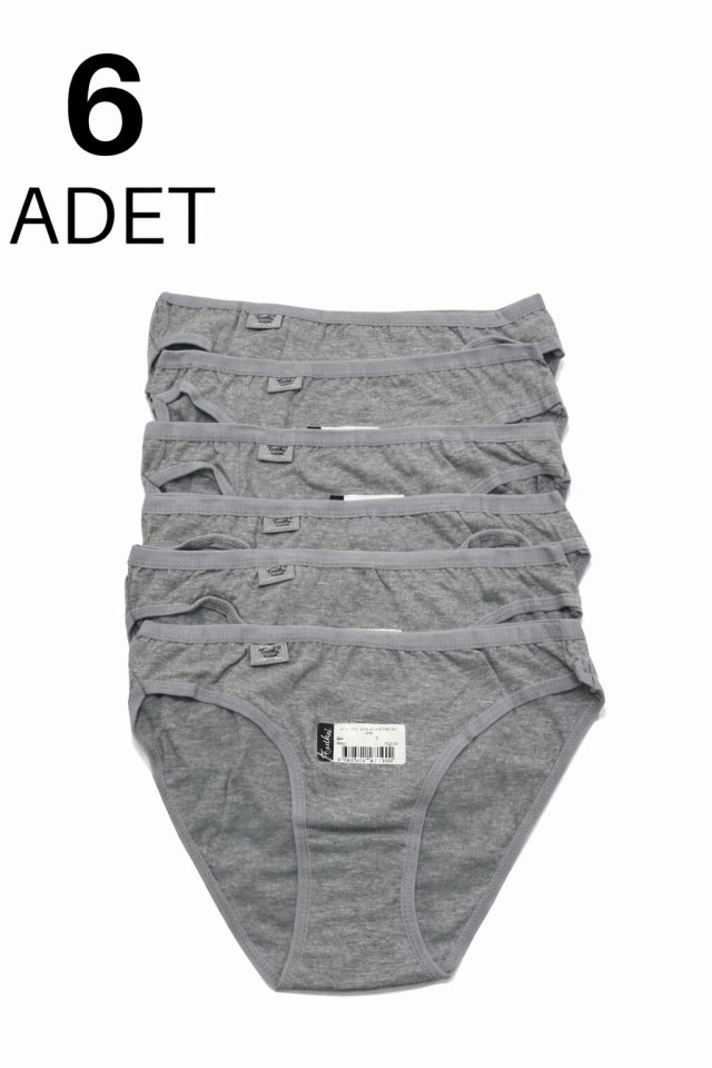 Tutku 715 Düz Kadın Bikini Külot 6 li Paket