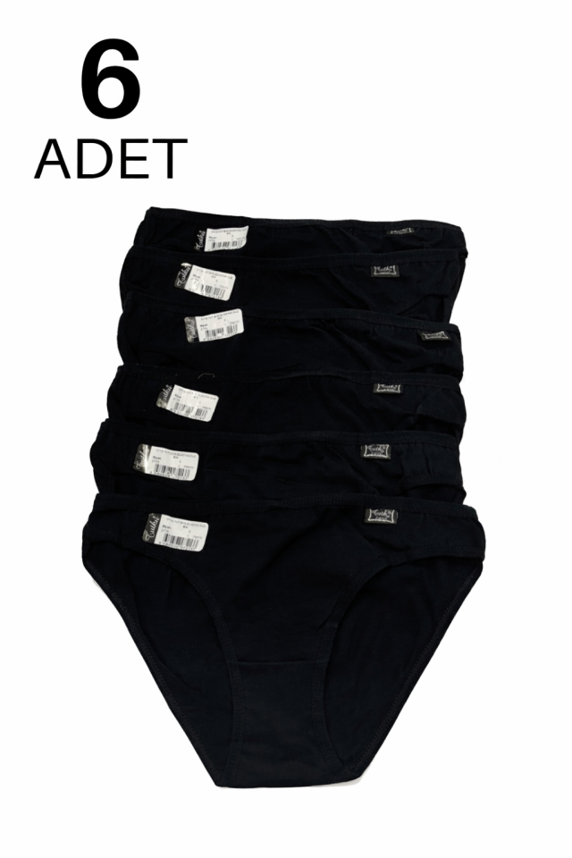 Tutku 715 Düz Kadın Bikini Külot 6 li Paket