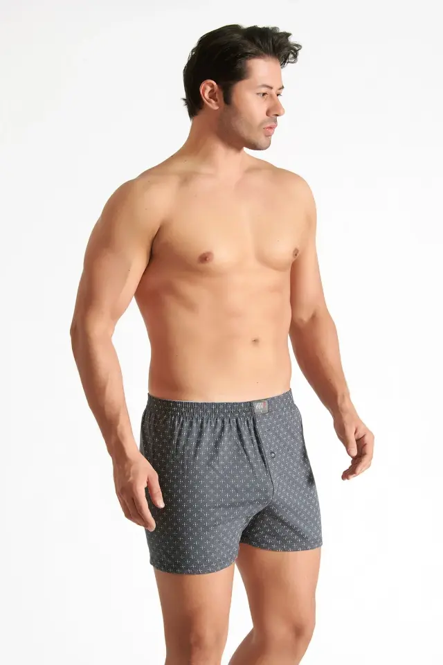 Tutku Elit 1102 Desenli 3 lü Paket  Bol Kesim Havlu Bel Erkek Boxer