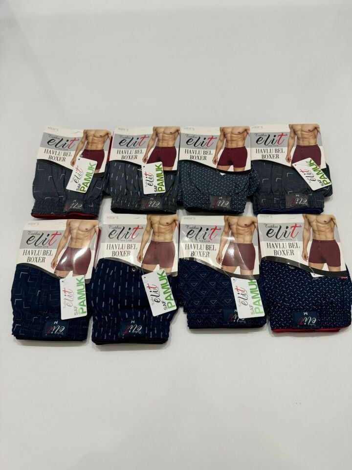 Tutku Elit 1102 Desenli Bol Kesim Havlu Bel Erkek Boxer