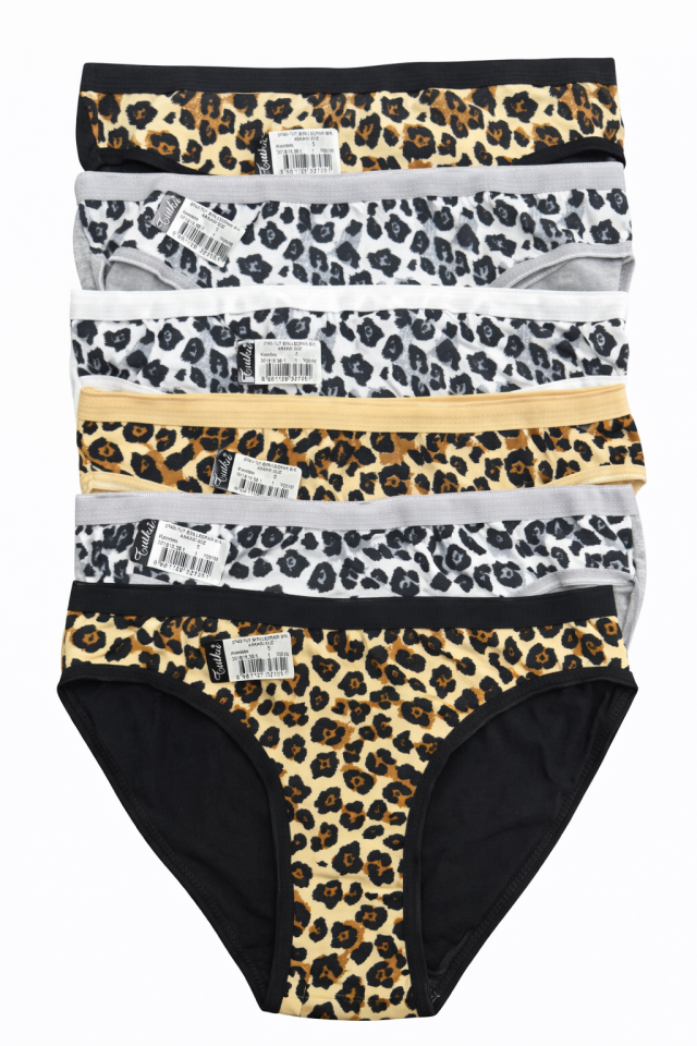 Tutku 740 Leopar Kadın Bikini Külot 6 lı Paket