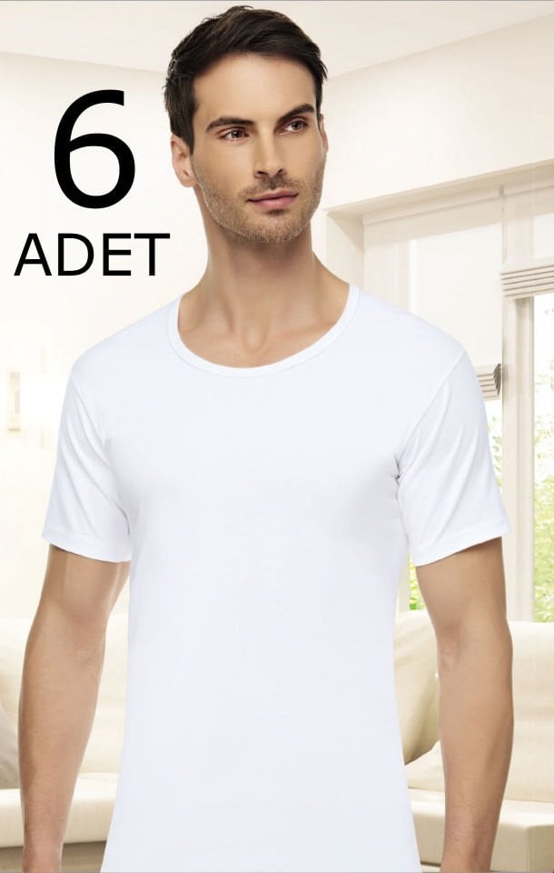 Tutku Elit 1002 Penye Erkek Bisiklet Yaka Fanila 6 lı