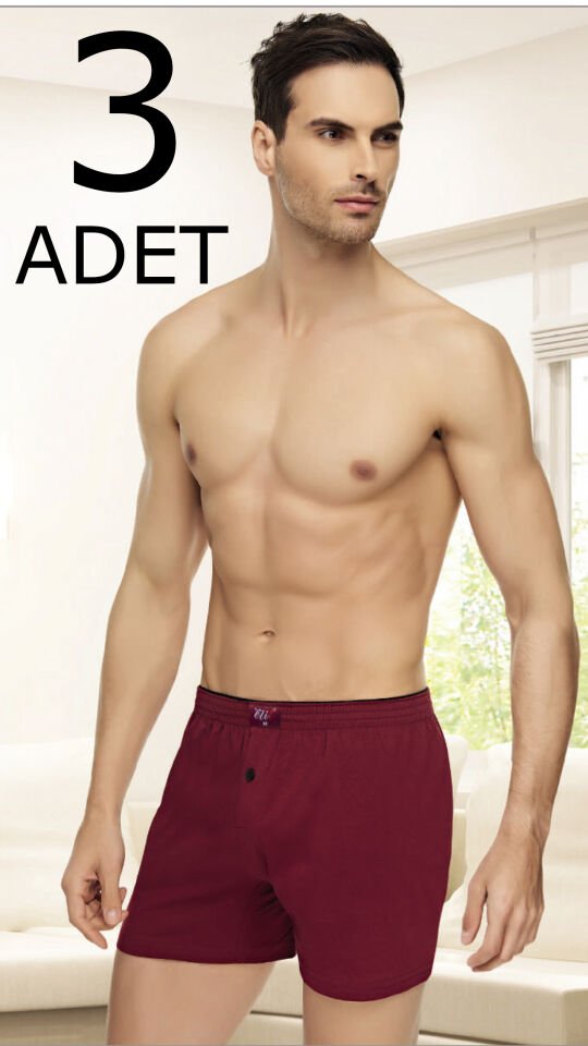 Tutku Elit 1101 Havlu Bel Penye Erkek Boxer 3 lü SİYAH - 2XL