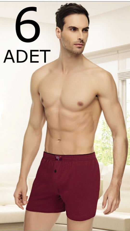 Tutku Elit 1101 Havlu Bel Penye Erkek Boxer 6 lı Paket LACİVERT - 2XL