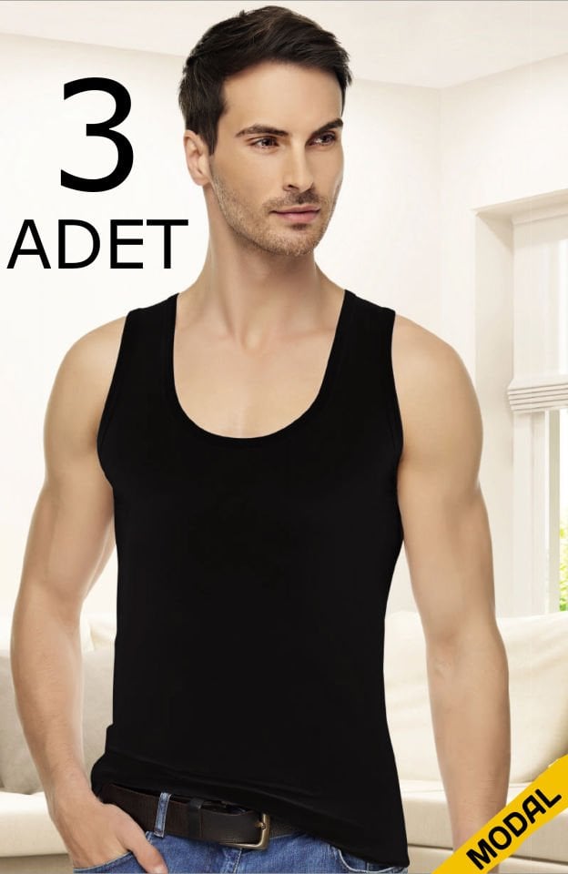 Tutku Elit 1201 Elastan Modal Erkek Atlet 3 lü Paket